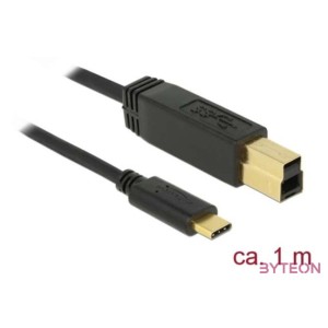 DeLock USB 3.1 Gen 2 (10 Gbps) cable Type-C to Type-B 1m