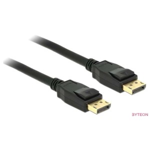 DeLock Displayport 1.2 male,male 4K összekötő kábel 1m Black