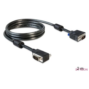 DeLock Cable SVGA 2m male-male angled