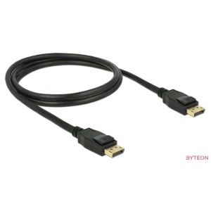 DeLock Displayport 1.2 male,male 4K összekötő kábel 1m Black