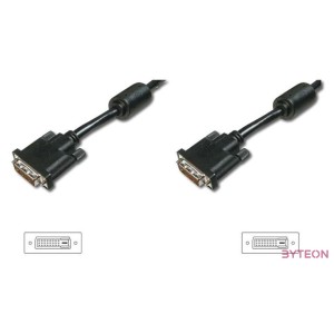 Assmann DVI connection cable DVI(24+1) M,M DVI-D Dual Link 3m Black
