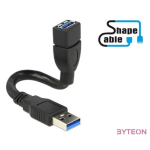 DeLock Cable USB 3.0 A male  USB 3.0 A female ShapeCable 0,15m