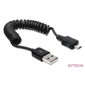 DeLock Cable USB 2.0-A male  USB micro-B male coiled cable