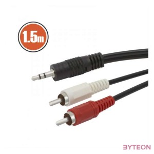 Delight 3,5 jack,2RCA audio kábel 1,5m