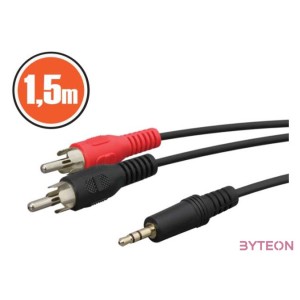 Delight 3,5 jack,2RCA audio kábel 1,5m