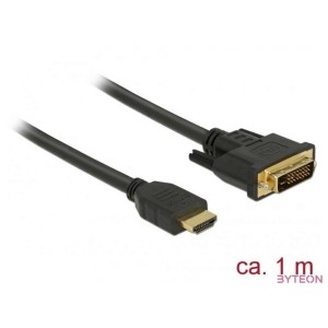 DeLock HDMI to DVI 24+1 cable bidirectional 1m Black