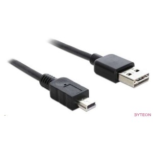 DeLock Cable EASY-USB 2.0 Type-A male  USB 2.0 Type Mini-B male 5m Black