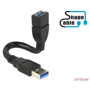 DeLock Cable USB 3.0 A male  USB 3.0 A female ShapeCable 0,15m