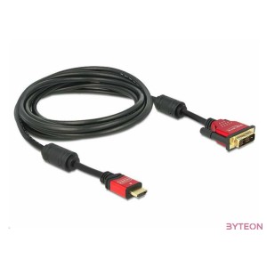 DeLock HDMI male to DVI-D (Single Link) male kábel 5m Black