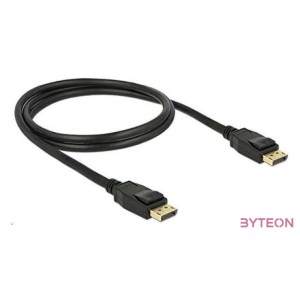 DeLock Displayport 1.2 male,male 4K összekötő kábel 1m Black