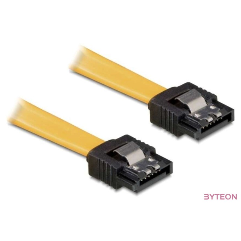 DeLock SATA straight,straight metal yellow kábel 50cm