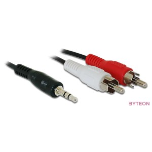 DeLock Cable Audio 3.5 mm stereo jack male  2 x RCA male 1,5m