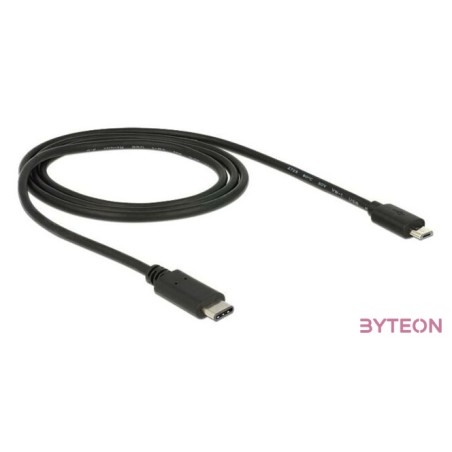 DeLock USB Type-C 2.0 - USB2.0 microB Black 1m