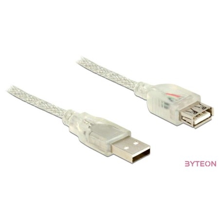 DeLock Extension cable USB 2.0 Type-A male  USB 2.0 Type-A female 2m transparent