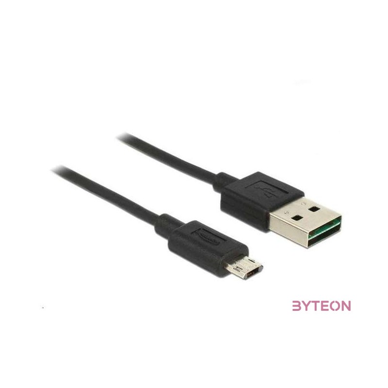 DeLock EASY-USB 2.0 Type-A male  EASY-USB 2.0 Type Micro-B male 1m cable Black