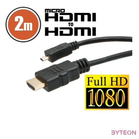 Delight HDMI kábel HDMI M - micro HDMI M 2m
