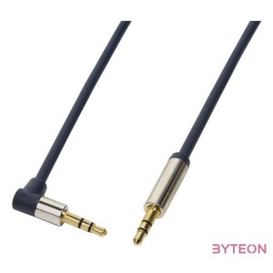 Logilink CA11100 3,5mm Stereo M,M 90° angled Audio Cable 1m Blue