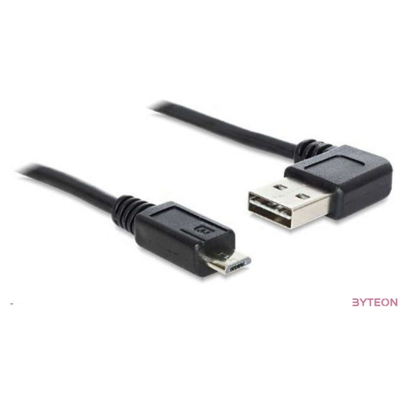 DeLock EASY-USB 2.0 Type-A male angled left , right  USB 2.0 Type Micro-B male 3m Cable