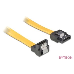 DeLock cable SATA 50cm down,straight metal Yellow