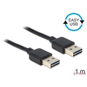 DeLock USB2.0-A apa  apa 1m kábel Black