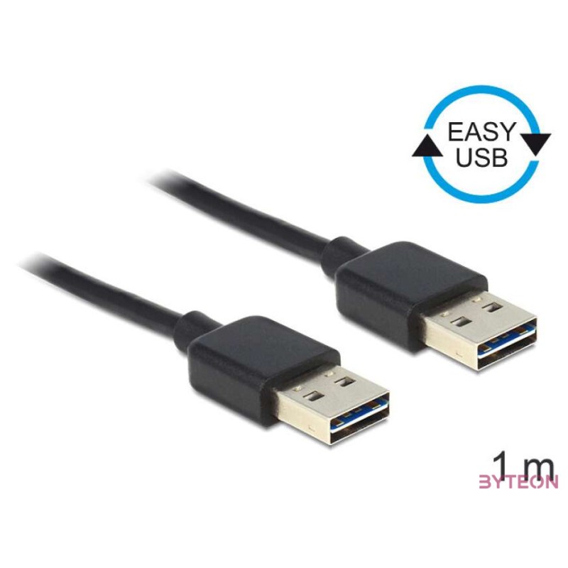 DeLock USB2.0-A apa  apa 1m kábel Black