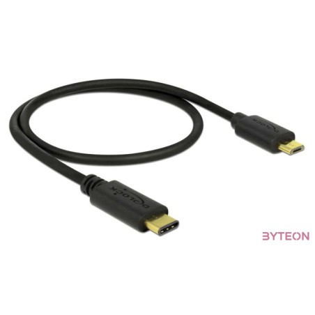 DeLock Cable USB Type-C 2.0 male  USB 2.0 Type Micro-B male 0,5m Black