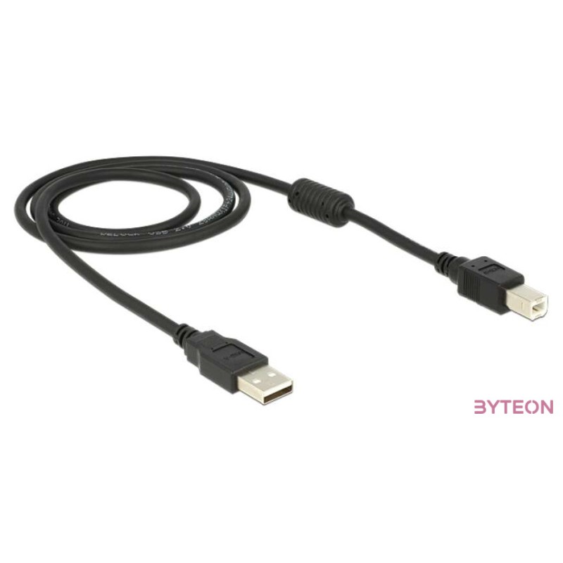 DeLock Cable USB 2.0 type A male  USB 2.0 type B male 1m Black