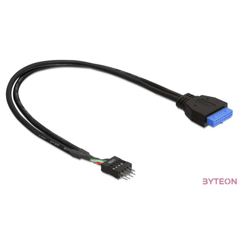 DeLock Cable USB 3.0 pin header female  USB 2.0 pin header male 30cm
