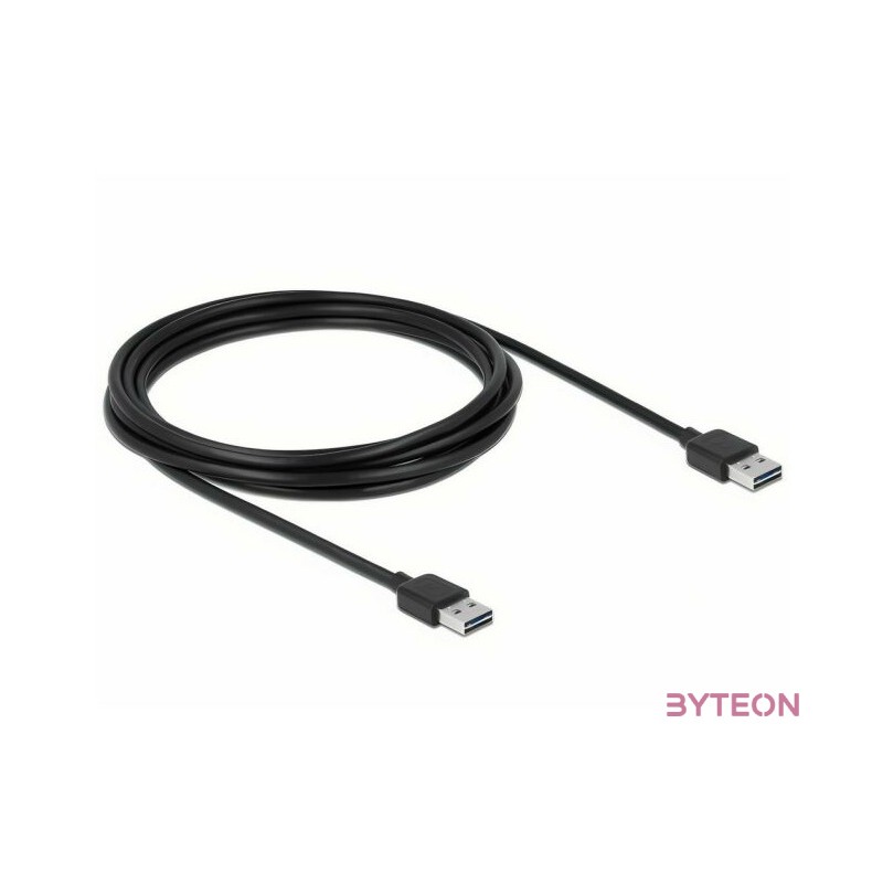 DeLock Cable EASY-USB 2.0 Type-A male  EASY-USB 2.0 Type-A male 3m Black
