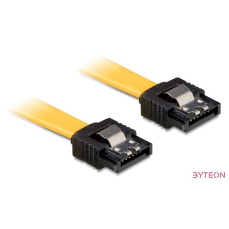 DeLock Cable SATA 6 Gb,s male straight  SATA male straight 20 cm Yellow Metal