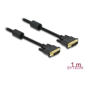 DeLock DVI-I (Dual Link) male  DVI-I (Dual Link) male 1m Black