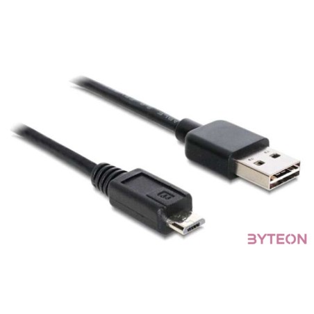 DeLock Cable EASY-USB 2.0 Type-A male  USB 2.0 Type Micro-B male 1m Black
