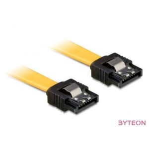 DeLock Cable SATA 6 Gb,s male straight  SATA male straight 30cm Yellow Metal