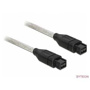 DeLock FireWire 9 pin male  9 pin male 1m Cable Black