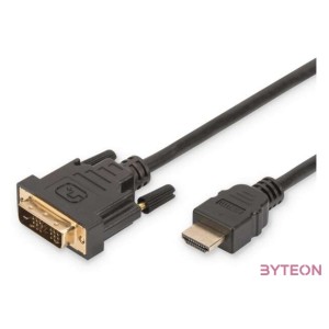 Assmann HDMI adapter cable type A-DVI-D(18+1) (Single Link) M,M 2m Black