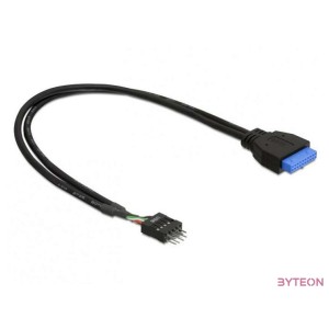 DeLock Cable USB 3.0 pin header female  USB 2.0 pin header male 30cm