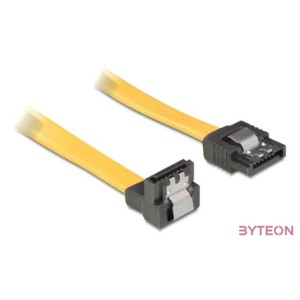 DeLock cable SATA 50cm down,straight metal Yellow