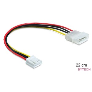DeLock Cable Power 4 pin male  4 pin floppy female 24cm