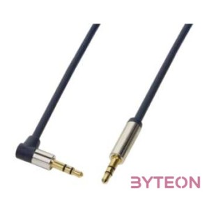 Logilink CA11100 3,5mm Stereo M,M 90° angled Audio Cable 1m Blue