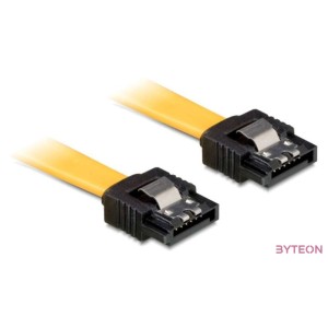 DeLock Cable SATA 6 Gb,s male straight  SATA male straight 30cm Yellow Metal