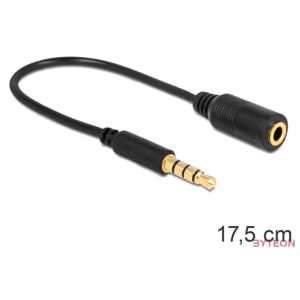 DeLock Cable Stereo jack 3.5 mm 4 pin  Stereo plug 3.5 mm 4 pin (changes the pin assignment)