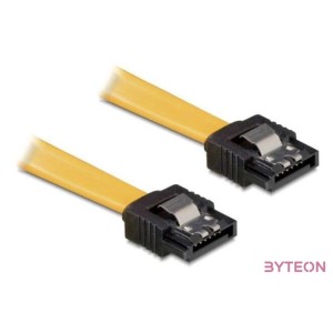 DeLock SATA straight,straight metal yellow kábel 50cm