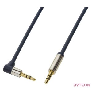 Logilink CA11100 3,5mm Stereo M,M 90° angled Audio Cable 1m Blue