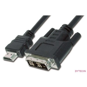 Assmann HDMI adapter cable type A-DVI-D(18+1) (Single Link) M,M 2m Black
