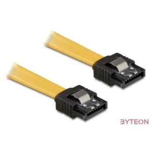 DeLock SATA straight,straight metal yellow kábel 50cm