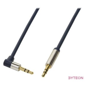 Logilink CA11100 3,5mm Stereo M,M 90° angled Audio Cable 1m Blue