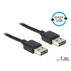 DeLock USB2.0-A apa  apa 1m kábel Black