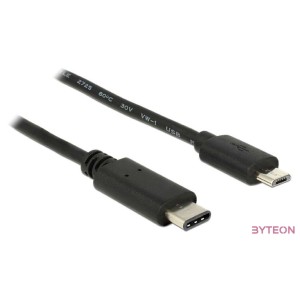 DeLock Cable USB Type-C 2.0 male  USB 2.0 Type Micro-B male 0,5m Black