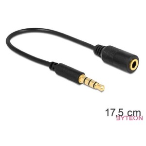 DeLock Cable Stereo jack 3.5 mm 4 pin  Stereo plug 3.5 mm 4 pin (changes the pin assignment)