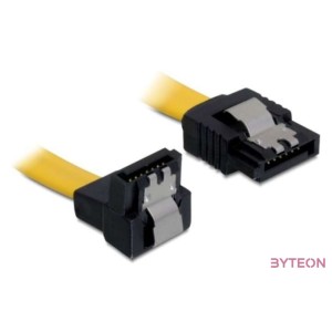 DeLock cable SATA 50cm down,straight metal Yellow